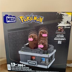 Mattel Pokémon Mini Motion Dugtrio Building Set - Brown, Pink, Gray
